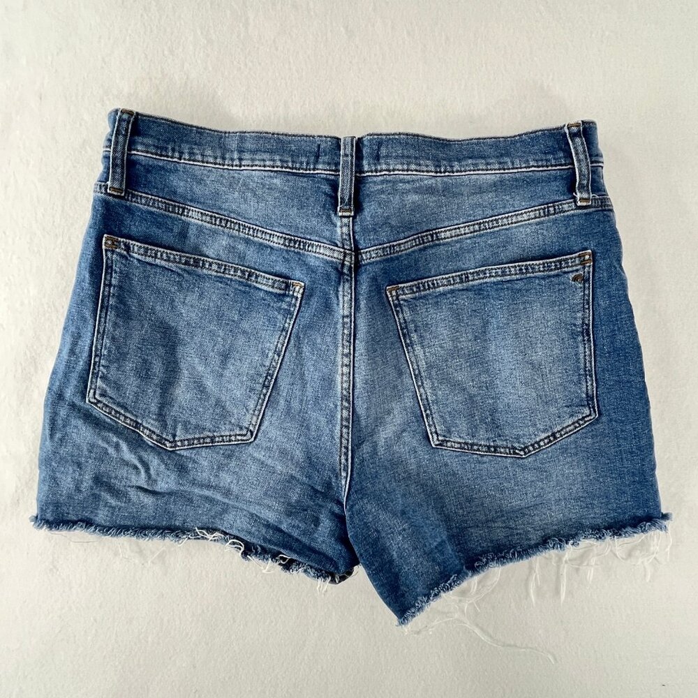 SOLD MADEWELL Womens Size 32 High Rise Denim Jean Shorts Magic Pockets - Picture 6 of 16